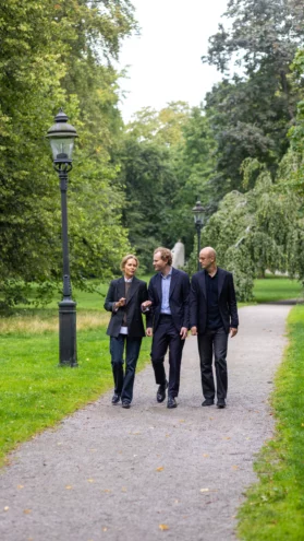 Cissi, Pontus och Wille som leder herobild för transformation och innovation